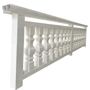 铝合金阳台护栏自建房别墅铝艺大理石围栏露台罗马柱扶手仿石栏杆