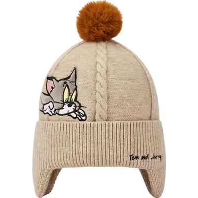 巴拉巴拉男童帽子宝宝护耳针织帽