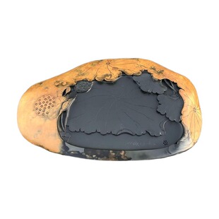 歙砚天然石材料复古风中式家用简约茶盘精品茶具茶海婺源砚石茶台