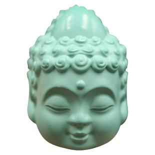 高瓷优化绿松石佛头挂件文玩雕刻件散珠释迦摩尼背云手串配饰套装