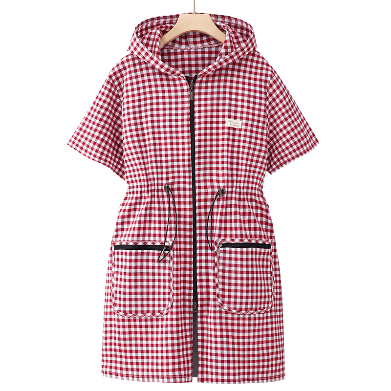半袖纯棉围裙罩衣工作服女