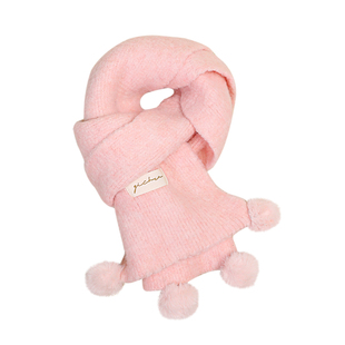 儿童围巾女童长款2026新款冬天女款洋气韩系保暖针织围脖女孩冬季