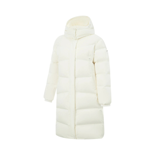 李宁羽绒服女子2025冬季新款防风防泼水保暖鸭绒长羽绒服AYMV208