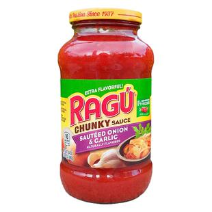 美国RAGU SAUCE双重芝士意粉调味酱乐鲜蔬菜比萨洋葱大蒜
