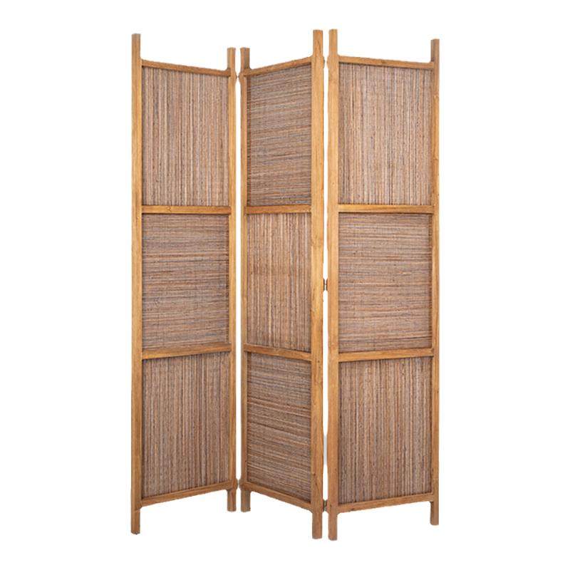 Mountain Living柚木屏风入户正对门客厅隔断折叠移动东南亚中古