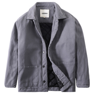 草民麻衣加厚棉衣男士休闲夹棉保暖外套中式翻领防风御寒冬季棉服