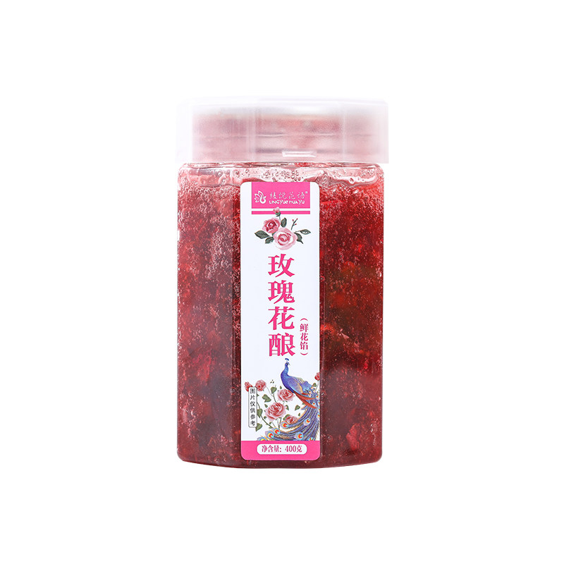 云南玫瑰花酱天然食用玫瑰花蜜冰粉烘焙钵仔糕专用夹面包馅料鲜花