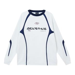 BJHG不计后果美式长袖男T恤薄款卫衣春打底赛车服球衣圆领上衣女