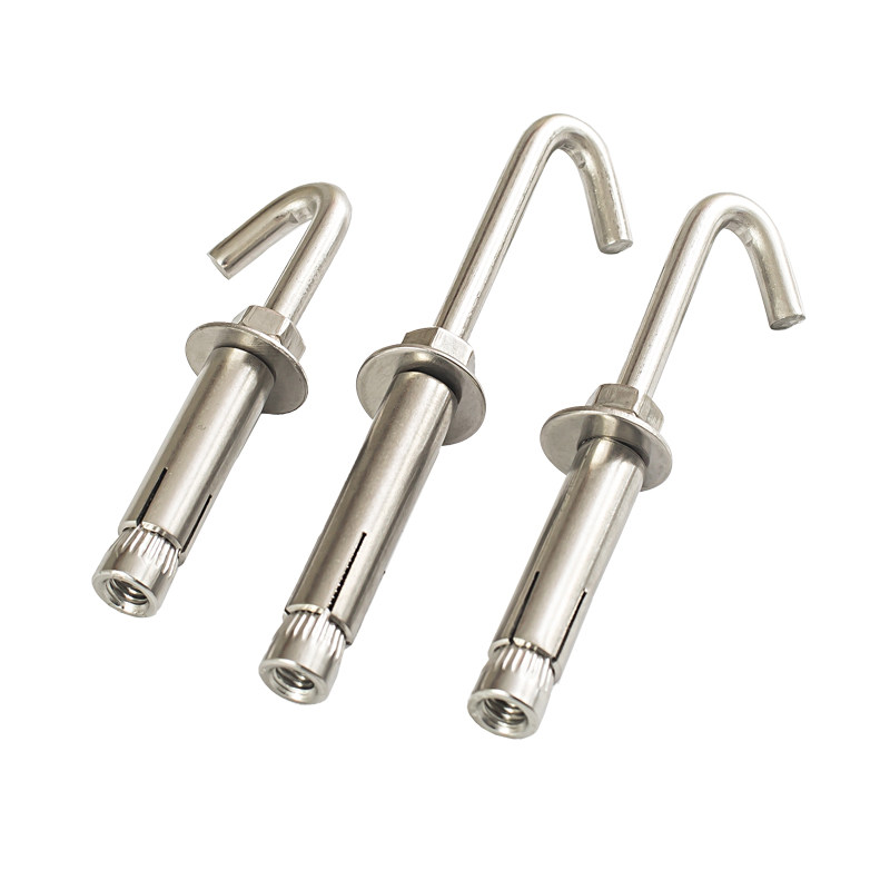 304不锈钢膨胀挂钩加长膨胀螺丝钉大全万能内爆钩子