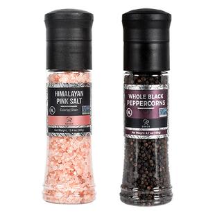 【自营】SOEOS进口玫瑰粗盐黑胡椒组合自带研磨器无添加岩盐矿盐