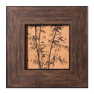 复古画框装裱书法抽像中古风高级感宽边外框空框法式定制挂墙方形