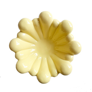 CoolerColour原创花朵fafa陶瓷水果盘奶油托盘茶几装饰零食摆放盘