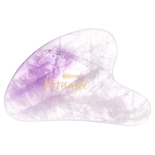 KRRAMEL紫水晶刮脸板加厚天然玉石刮痧板脸部刮痧板幸运治愈礼物