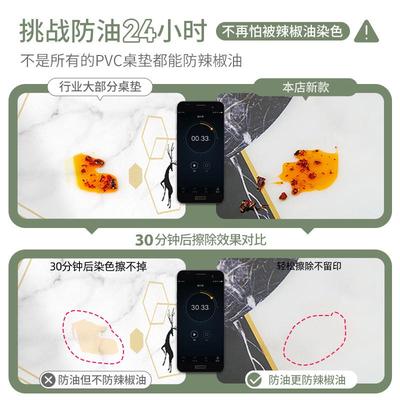 椭圆形餐桌垫免洗防水防油防烫轻奢高级感PVC软玻璃折叠圆桌桌布