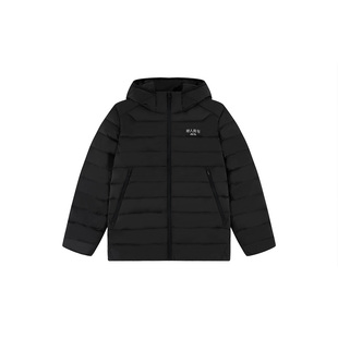 华人青年刺绣白鸭绒黑色羽绒服男国潮冬季轻薄情侣修身连帽外套