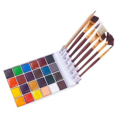 韩国进口品牌半固体颜料水彩画笔