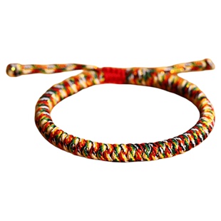 【普陀山正品】本命年红绳五彩绳手链手工编织金刚结红绳可调节绳