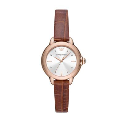 阿玛尼石英时尚鳄鱼纹皮带手表