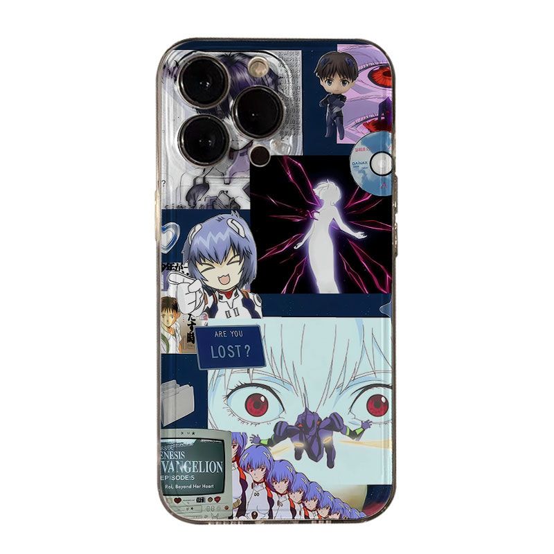 iPhone17个性华为PURA90苹果16透明一加13T软小米15适用14PLUS创意12ProMax手机壳红米TURBO5EVA绫波丽碇真嗣