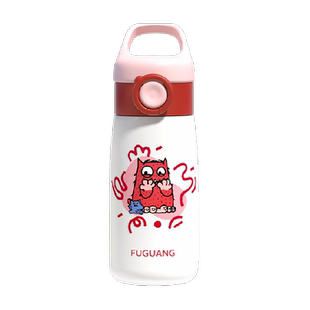 富光儿童保温杯316L不锈钢高颜值可爱小学生便携水杯带提手