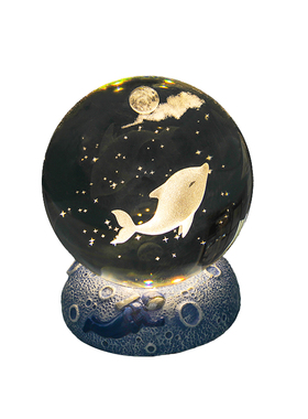 发光水晶球小摆件桌面装饰小夜灯