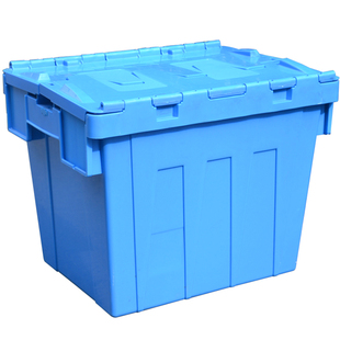 周转箱带盖斜插箱收纳箱大号箱塑料箱胶箱加厚整理箱储物箱可套叠