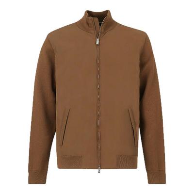 HugoBoss男士针织拼接夹棉夹克