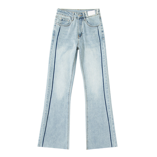 RARN/热爱如你线条牛仔喇叭裤RA23SS195