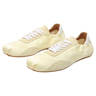 达芙妮云软芭蕾德训鞋女款2026春季新款平底单鞋红色休闲舞鞋子女