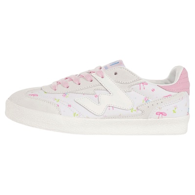 顽刻ollieskate小碎花配色翻毛皮W系列低帮男女国潮德训滑板鞋