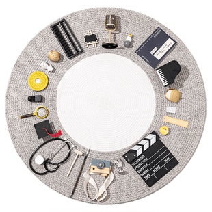 男宝宝抓周道具一周岁仪式摆件婴儿抓阄生日布置用品全套现代新款