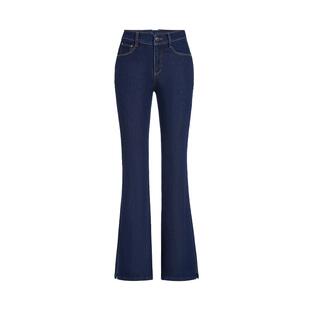 FIVE PLUS四面弹牛仔裤女复古通勤喇叭裤提臀S裤子