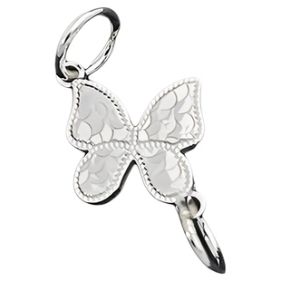 925纯银碎冰冰唯美葫芦蝴蝶小吊坠福字锁单坠DIY手工珍珠手链配件