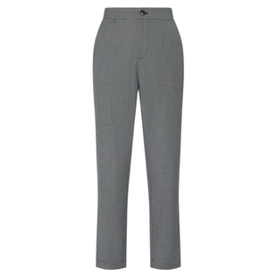 莱芙·艾迪儿秋冬新款复古千鸟格经典大气通勤灰色西装裤子女