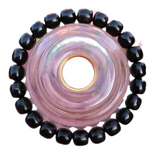 保真纯天然血柳活海柳手串文玩手链念珠佛珠桶珠8X8mm金丝纹包邮