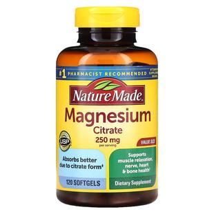 Magnesium Citrate柠檬酸镁软胶囊帮助肌肉神经心脏骨骼肝脏健康
