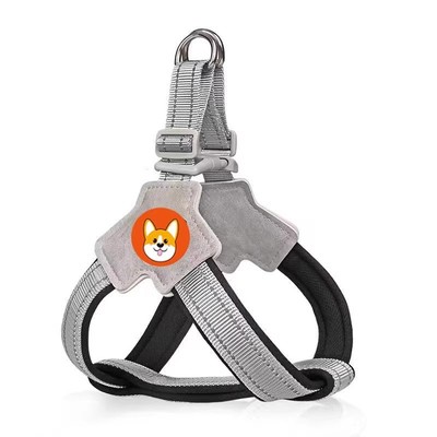 狗狗牵引绳中小型柴犬胸背带背心式宠物遛狗绳柯基脖圈防咬不勒脖
