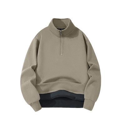 班尼路男士重磅半拉链立领卫衣男