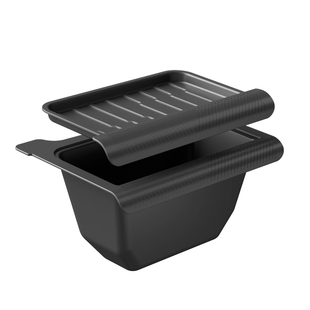 适用特斯拉ModelY/L后排储物盒座椅下置物收纳箱垃圾桶内饰丫配件