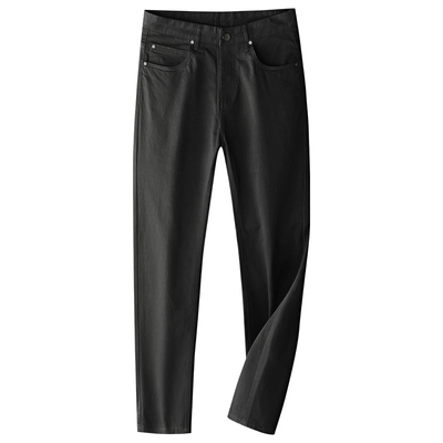 秋冬加绒纯棉男士休闲裤直筒宽松