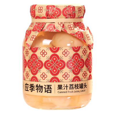 应季物语果汁荔枝水果罐头