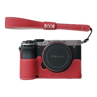 索尼a7c2相机套保护套cr包zve10一代皮红色SONY霍莉工作室m2二代