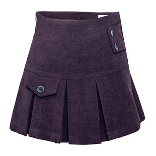 D-HARRY/迪哈利2025冬季新款复古百搭深紫色小A短裙DH254M62908T