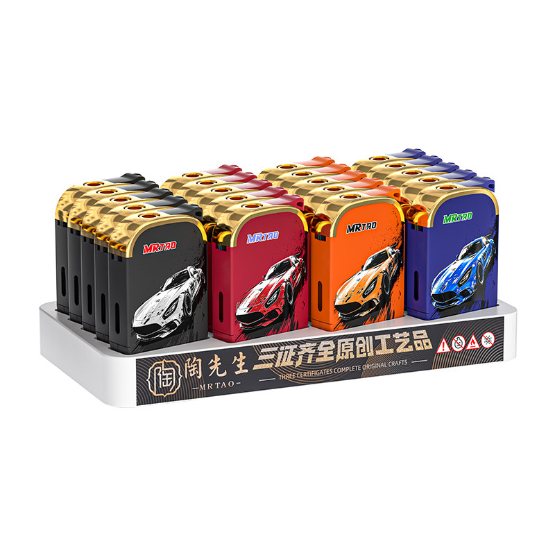 Mr tao跑车防风打火机2026年新款金属耐用充气家用正品定制订做