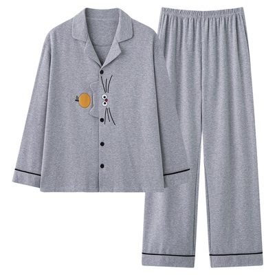 都市丽人睡衣女款春秋季纯棉套装