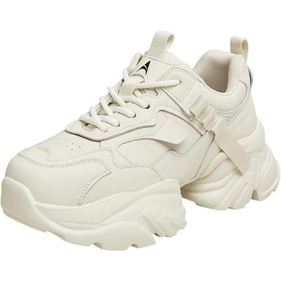 百思图2022冬季新款时尚休闲街头运动老爹鞋厚底女休闲鞋FD931DM2