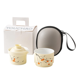 众人品便携旅行茶具套装户外陶瓷泡茶壶一人一壶一杯快客杯收纳包
