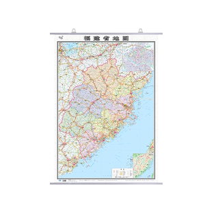 【2026全新版】福建省地图挂图 双面覆膜防水加厚版1.1*0.8米 政区交通铁路高速旅游商务办公会议室用装饰地图