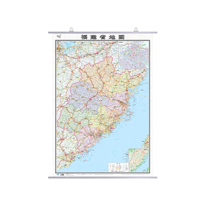 2026全新版福建省地图双面覆膜