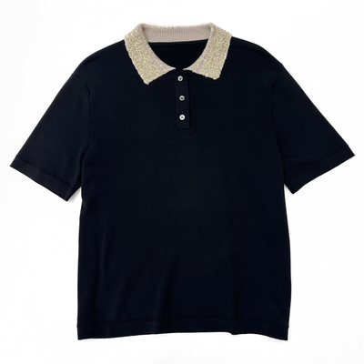 BC深圳南油高货 高端轻奢冰丝针织套装 Polo + 抽绳五分裤 桑蚕丝